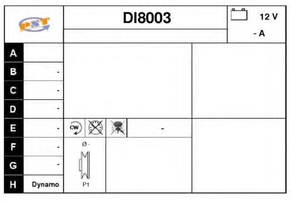 SNRA DI8003 Alternator